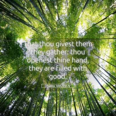 Picture 05 - Psalms 104:28 KJV - That thou givest them they gather: thou openest - Bible Verse Picture
