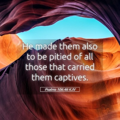 Picture 05 - Psalms 106:46 KJV - He made them also to be pitied of all those that - Bible Verse Picture