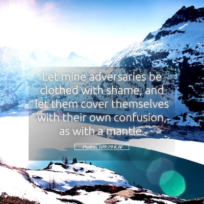 Picture 05 - Psalms 109:29 KJV - Let mine adversaries be clothed with shame, and - Bible Verse Picture