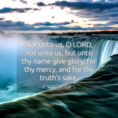 Picture 05 - Psalms 115:1 KJV - Not unto us, O LORD, not unto us, but unto thy - Bible Verse Picture