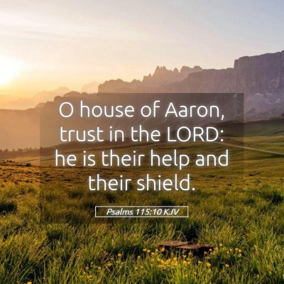 Picture 05 - Psalms 115:10 KJV - O house of Aaron, trust in the LORD: he is their - Bible Verse Picture