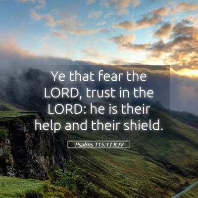 Picture 05 - Psalms 115:11 KJV - Ye that fear the LORD, trust in the LORD: he is - Bible Verse Picture
