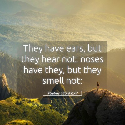 Picture 05 - Psalms 115:6 KJV - They have ears, but they hear not: noses have - Bible Verse Picture