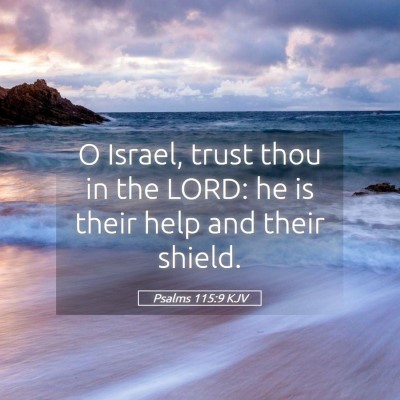 Picture 05 - Psalms 115:9 KJV - O Israel, trust thou in the LORD: he is their - Bible Verse Picture