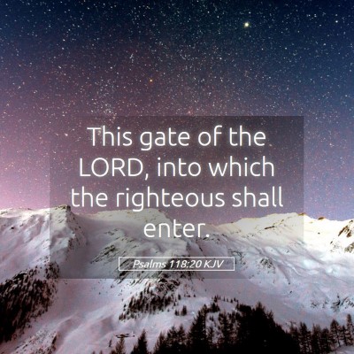 Picture 05 - Psalms 118:20 KJV - This gate of the LORD, into which the righteous - Bible Verse Picture