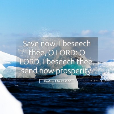 Picture 05 - Psalms 118:25 KJV - Save now, I beseech thee, O LORD: O LORD, I - Bible Verse Picture
