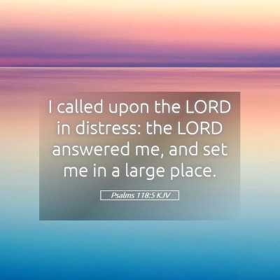 Picture 05 - Psalms 118:5 KJV - I called upon the LORD in distress: the LORD - Bible Verse Picture