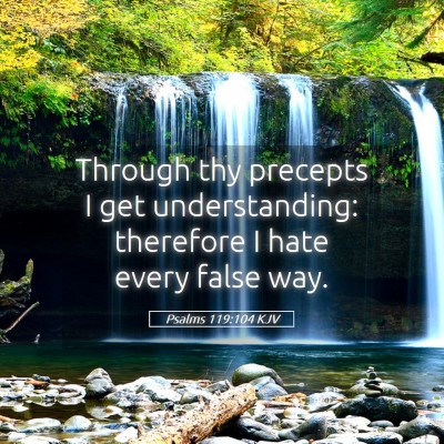 Picture 05 - Psalms 119:104 KJV - Through thy precepts I get understanding: - Bible Verse Picture