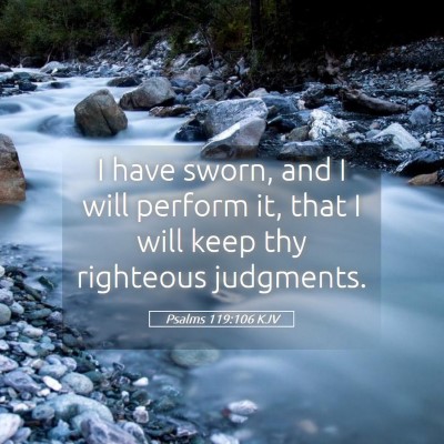 Picture 05 - Psalms 119:106 KJV - I have sworn, and I will perform it, that I will - Bible Verse Picture