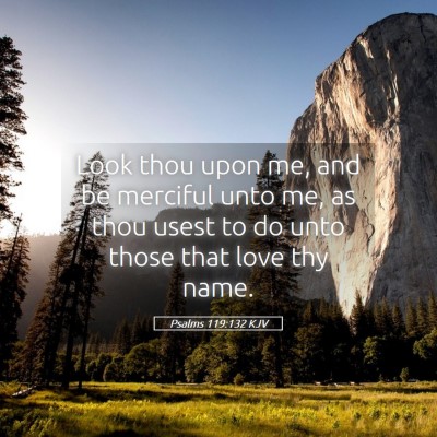 Picture 05 - Psalms 119:132 KJV - Look thou upon me, and be merciful unto me, as - Bible Verse Picture