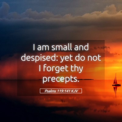 Picture 05 - Psalms 119:141 KJV - I am small and despised: yet do not I forget thy - Bible Verse Picture