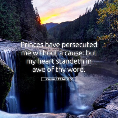 Picture 05 - Psalms 119:161 KJV - Princes have persecuted me without a cause: but - Bible Verse Picture