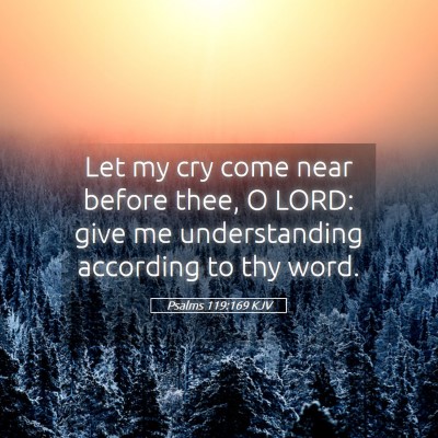 Picture 05 - Psalms 119:169 KJV - Let my cry come near before thee, O LORD: give me - Bible Verse Picture