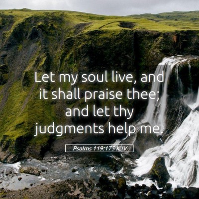 Picture 05 - Psalms 119:175 KJV - Let my soul live, and it shall praise thee; and - Bible Verse Picture