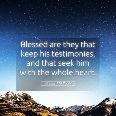 Picture 05 - Psalms 119:2 KJV - Blessed are they that keep his testimonies, and - Bible Verse Picture
