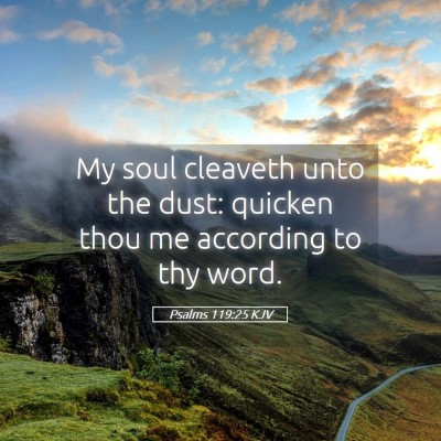 Picture 05 - Psalms 119:25 KJV - My soul cleaveth unto the dust: quicken thou me - Bible Verse Picture