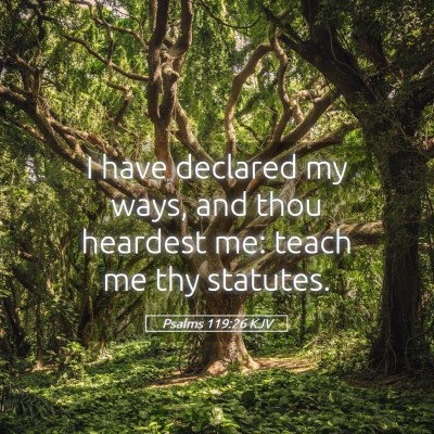 Picture 05 - Psalms 119:26 KJV - I have declared my ways, and thou heardest me: - Bible Verse Picture