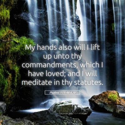 Picture 05 - Psalms 119:48 KJV - My hands also will I lift up unto thy - Bible Verse Picture