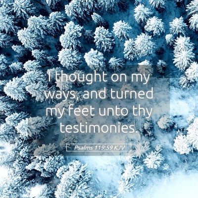 Picture 05 - Psalms 119:59 KJV - I thought on my ways, and turned my feet unto thy - Bible Verse Picture