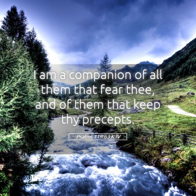 Picture 05 - Psalms 119:63 KJV - I am a companion of all them that fear thee, and - Bible Verse Picture