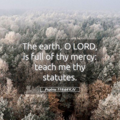 Picture 05 - Psalms 119:64 KJV - The earth, O LORD, is full of thy mercy: teach me - Bible Verse Picture
