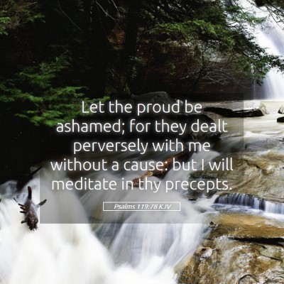 Picture 05 - Psalms 119:78 KJV - Let the proud be ashamed; for they dealt - Bible Verse Picture
