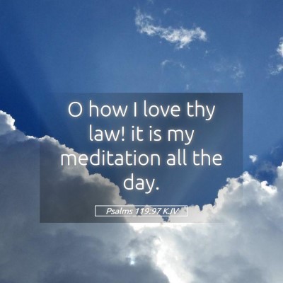 Picture 05 - Psalms 119:97 KJV - O how I love thy law! it is my meditation all the - Bible Verse Picture