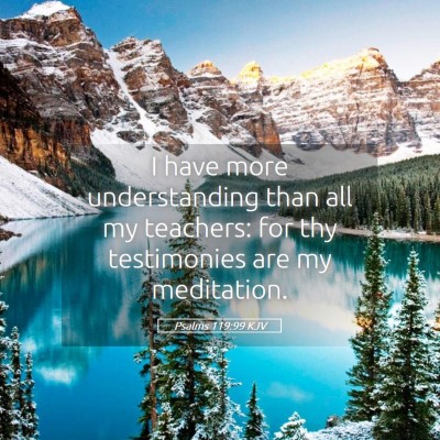 Picture 05 - Psalms 119:99 KJV - I have more understanding than all my teachers: - Bible Verse Picture