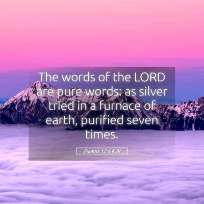 Picture 05 - Psalms 12:6 KJV - The words of the LORD are pure words: as silver - Bible Verse Picture