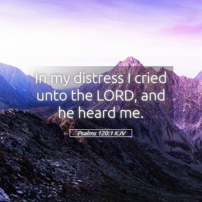 Picture 05 - Psalms 120:1 KJV - In my distress I cried unto the LORD, and he - Bible Verse Picture