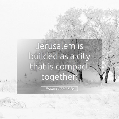 Picture 05 - Psalms 122:3 KJV - Jerusalem is builded as a city that is compact - Bible Verse Picture