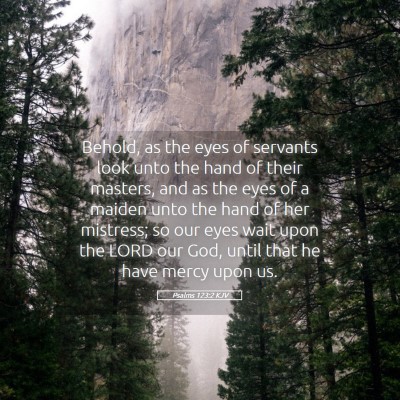 Picture 05 - Psalms 123:2 KJV - Behold, as the eyes of servants look unto the - Bible Verse Picture