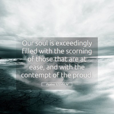 Picture 05 - Psalms 123:4 KJV - Our soul is exceedingly filled with the scorning - Bible Verse Picture