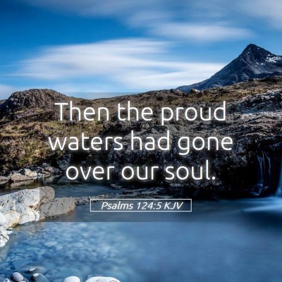 Picture 05 - Psalms 124:5 KJV - Then the proud waters had gone over our - Bible Verse Picture