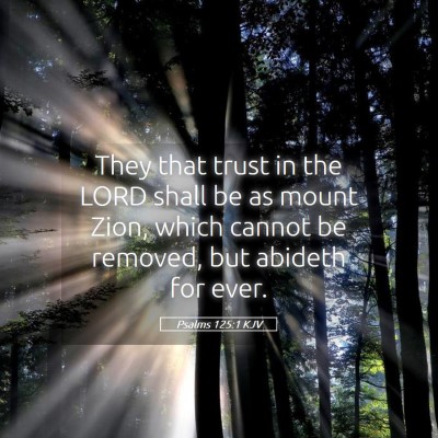Picture 05 - Psalms 125:1 KJV - They that trust in the LORD shall be as mount - Bible Verse Picture