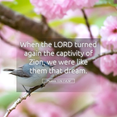 Picture 05 - Psalms 126:1 KJV - When the LORD turned again the captivity of Zion, - Bible Verse Picture