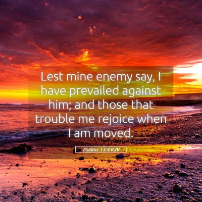 Picture 05 - Psalms 13:4 KJV - Lest mine enemy say, I have prevailed against - Bible Verse Picture