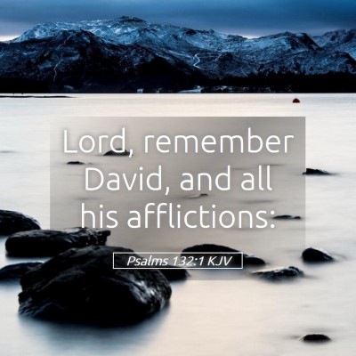 Picture 05 - Psalms 132:1 KJV - Lord, remember David, and all his - Bible Verse Picture