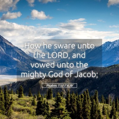 Picture 05 - Psalms 132:2 KJV - How he sware unto the LORD, and vowed unto the - Bible Verse Picture