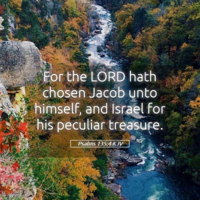 Picture 05 - Psalms 135:4 KJV - For the LORD hath chosen Jacob unto himself, and - Bible Verse Picture