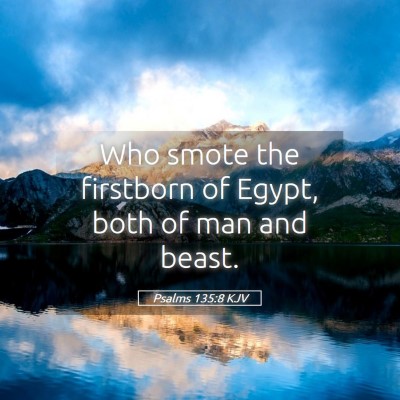 Picture 05 - Psalms 135:8 KJV - Who smote the firstborn of Egypt, both of man and - Bible Verse Picture