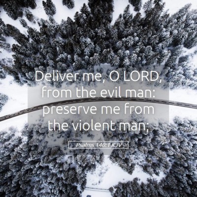 Picture 05 - Psalms 140:1 KJV - Deliver me, O LORD, from the evil man: preserve - Bible Verse Picture