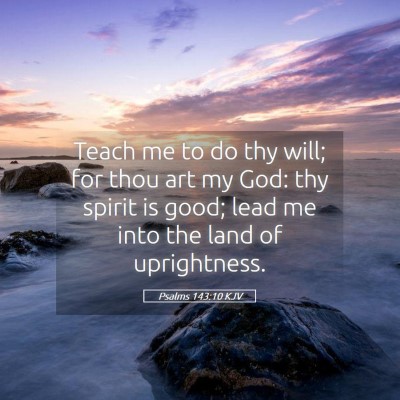 Picture 05 - Psalms 143:10 KJV - Teach me to do thy will; for thou art my God: thy - Bible Verse Picture