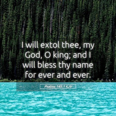 Picture 05 - Psalms 145:1 KJV - I will extol thee, my God, O king; and I will - Bible Verse Picture