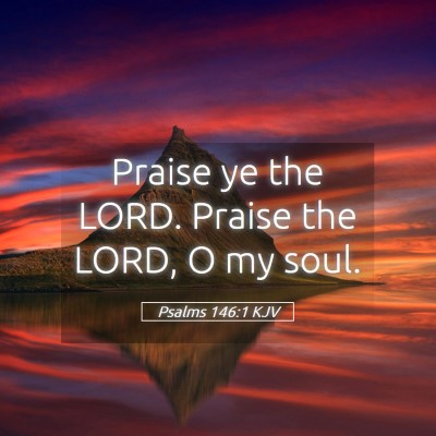 Picture 05 - Psalms 146:1 KJV - Praise ye the LORD. Praise the LORD, O my - Bible Verse Picture