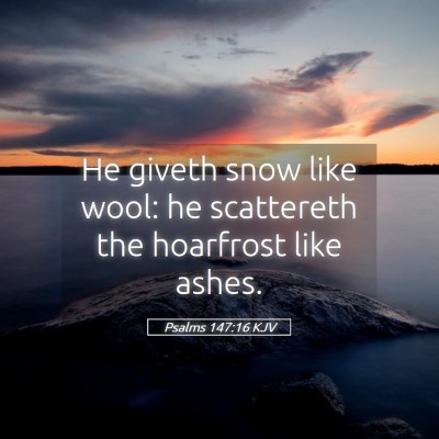 Picture 05 - Psalms 147:16 KJV - He giveth snow like wool: he scattereth the - Bible Verse Picture