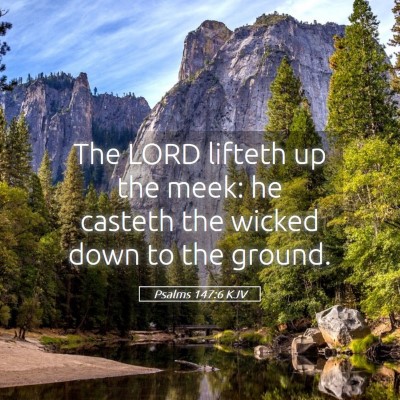 Picture 05 - Psalms 147:6 KJV - The LORD lifteth up the meek: he casteth the - Bible Verse Picture