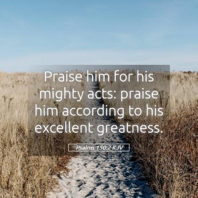 Picture 05 - Psalms 150:2 KJV - Praise him for his mighty acts: praise him - Bible Verse Picture