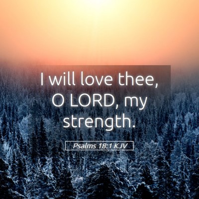 Picture 05 - Psalms 18:1 KJV - I will love thee, O LORD, my - Bible Verse Picture