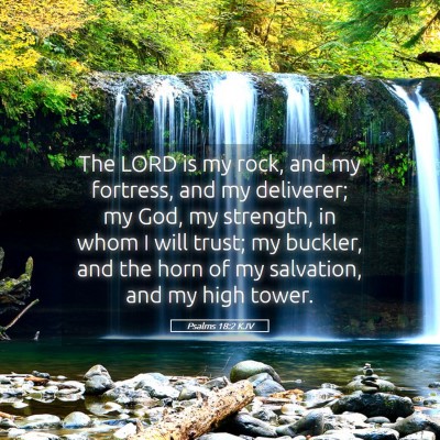 Picture 05 - Psalms 18:2 KJV - The LORD is my rock, and my fortress, and my - Bible Verse Picture